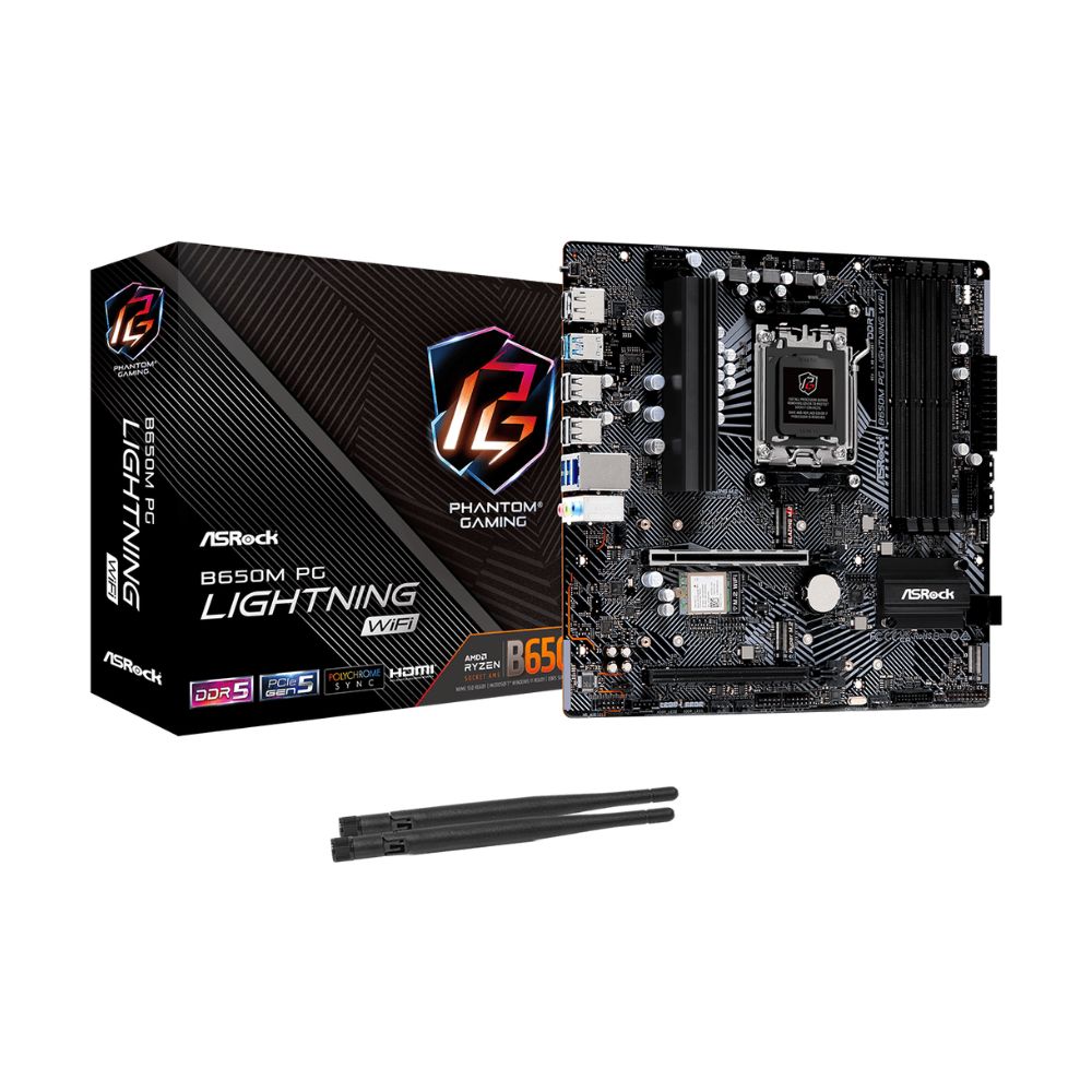 ASRock B650M PG Lightning WIFI mATX Motherboard