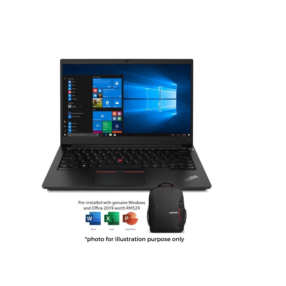 Lenovo ThinkPad E14 G3 20Y7S03A00 Black Laptop | AMD Ryzen 5 5500U | 8GB RAM 512GB SSD | 14" FHD | W10 | MS OFFICE + BAG