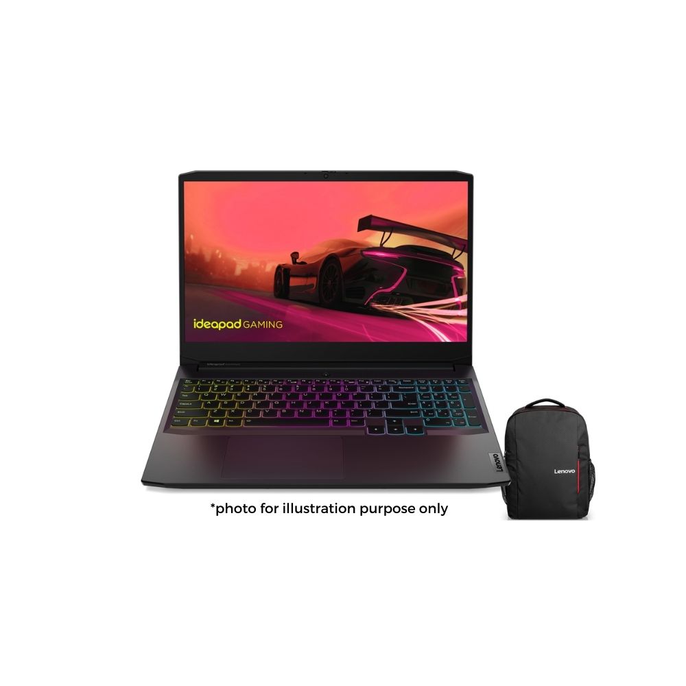 Lenovo IdeaPad Gaming 3 82K200JJMJ Laptop | AMD Ryzen 5 5600H | 16GB 512GB | 15.6" FHD 165Hz | RTX3060 | RGB | W11 | BAG