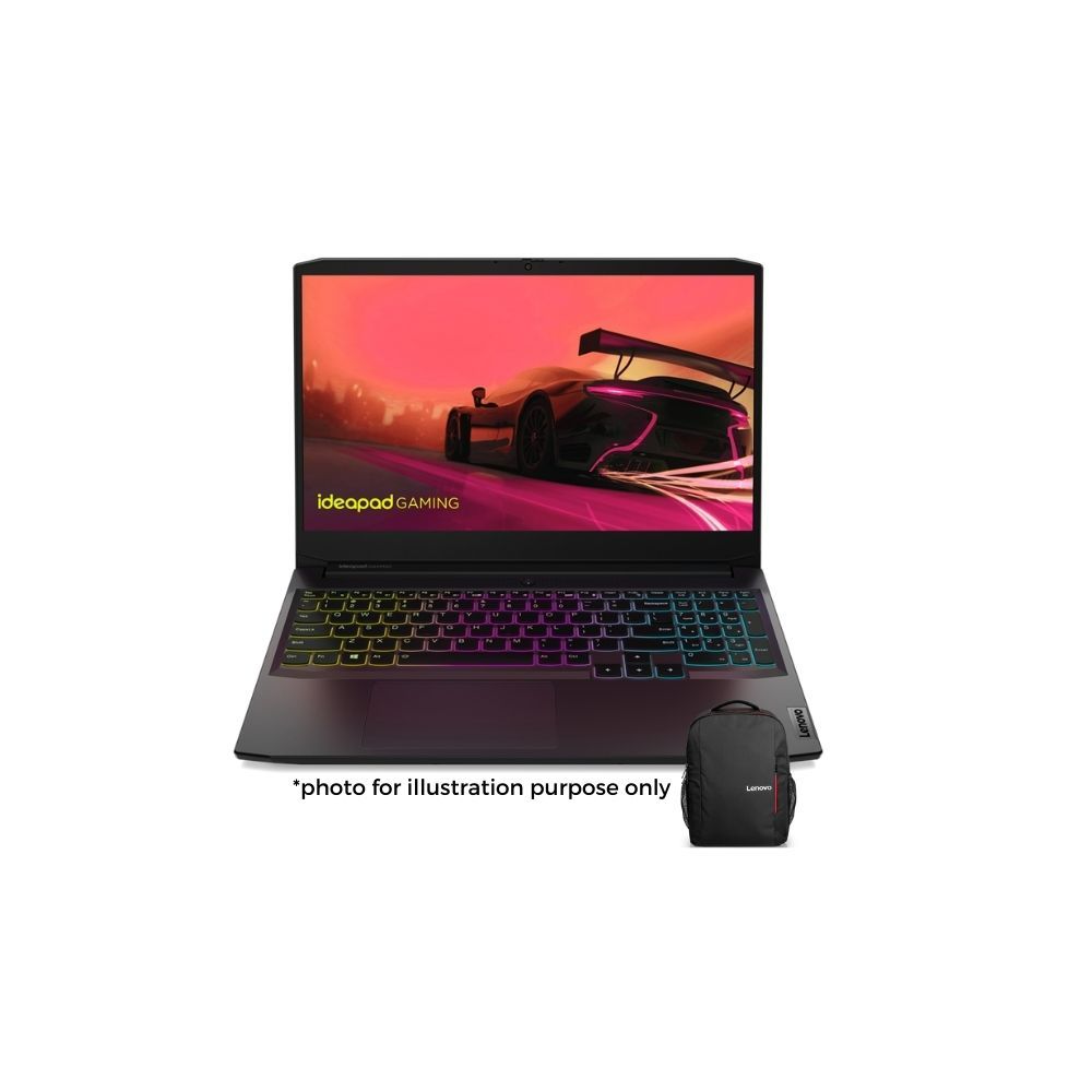 Lenovo IdeaPad Gaming 3 15ACH6 82K200AYMJ Laptop | R7-5800H | 8GB RAM 512GB SSD | 15.6" FHD | RTX3050 | RGB | W11 | BAG