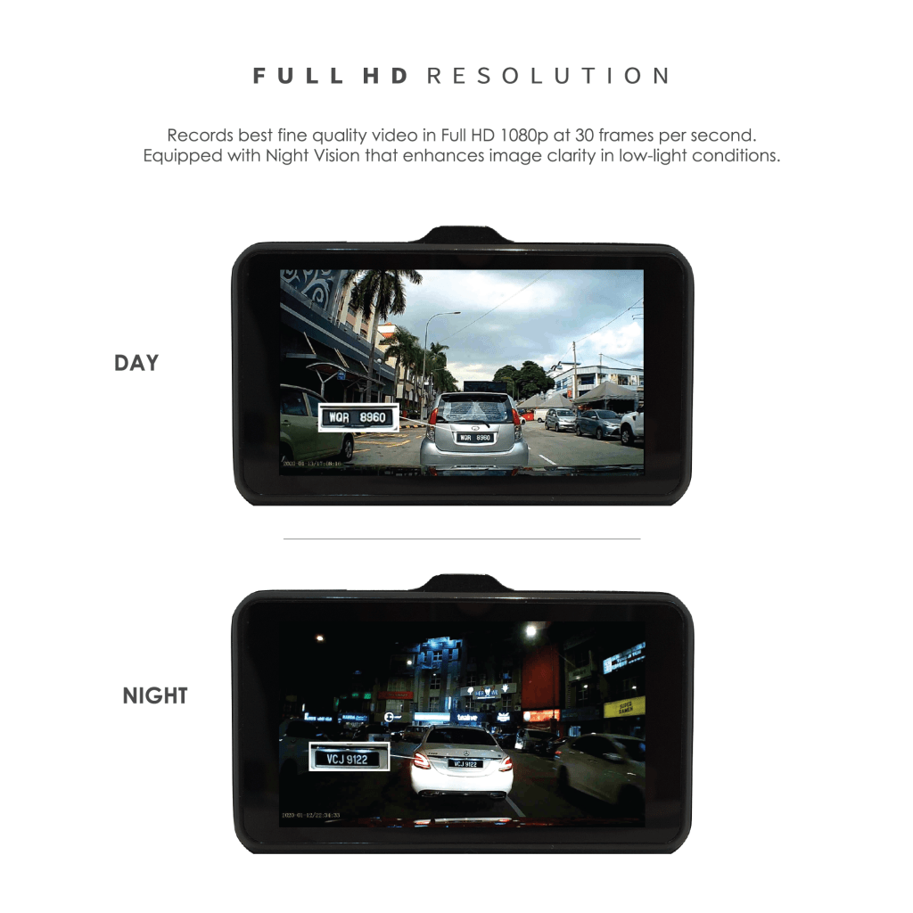 Cuevia V8 Dash Camera with Dual Channel Full HD 1080P