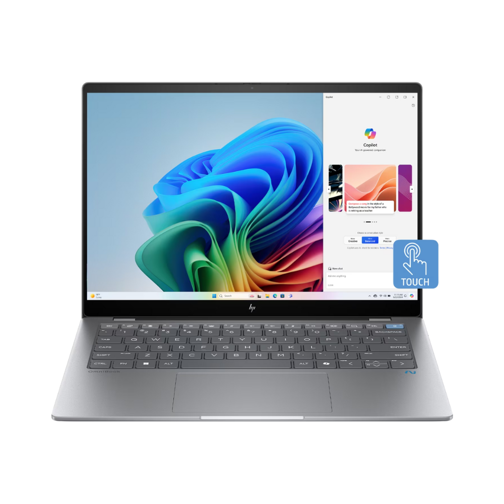 HP Omnibook X14-fe0023QU Laptop | QualComm SnapDragon X1E-78-100
