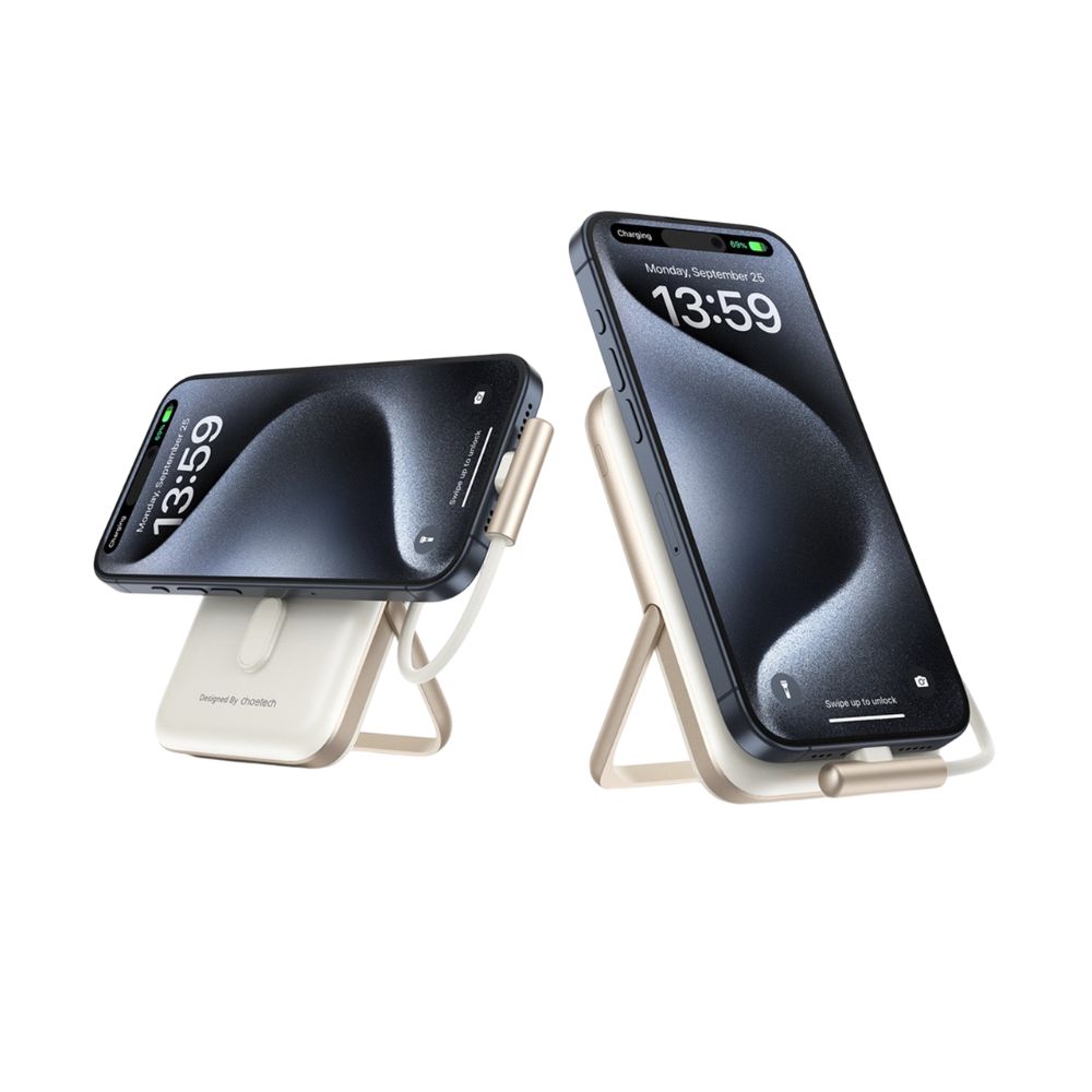Choetech MagLeap Wireless Power Bank with Built-in Cable (B735)