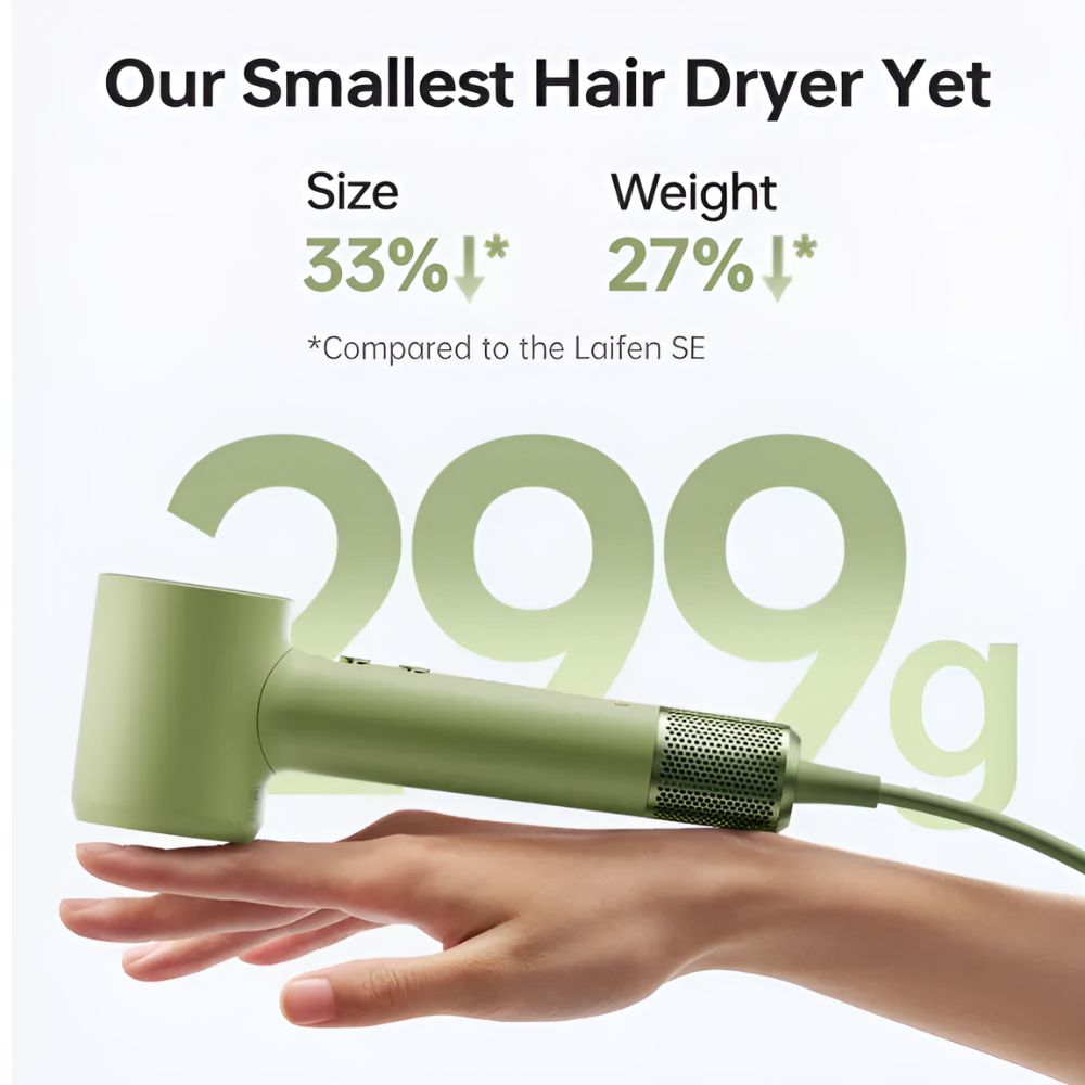 (Refurbished Unit) Laifen Mini High-Speed Hair Dryer - White