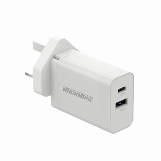 Rockrose Casa PD PQ Pro PD+QC 3.0 Travel Charger White (1 Year Warranty)