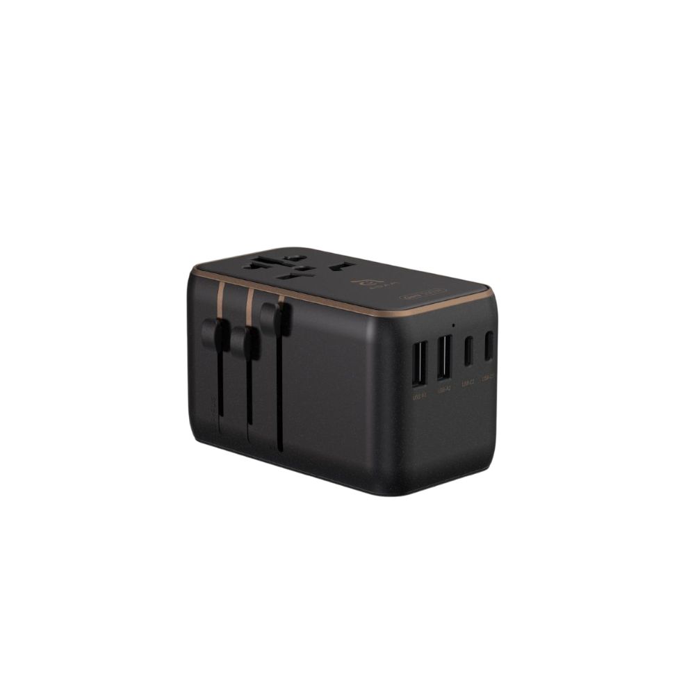 ADAM elements T100L Universal Travel Adapter with Built-In USB-C Cable