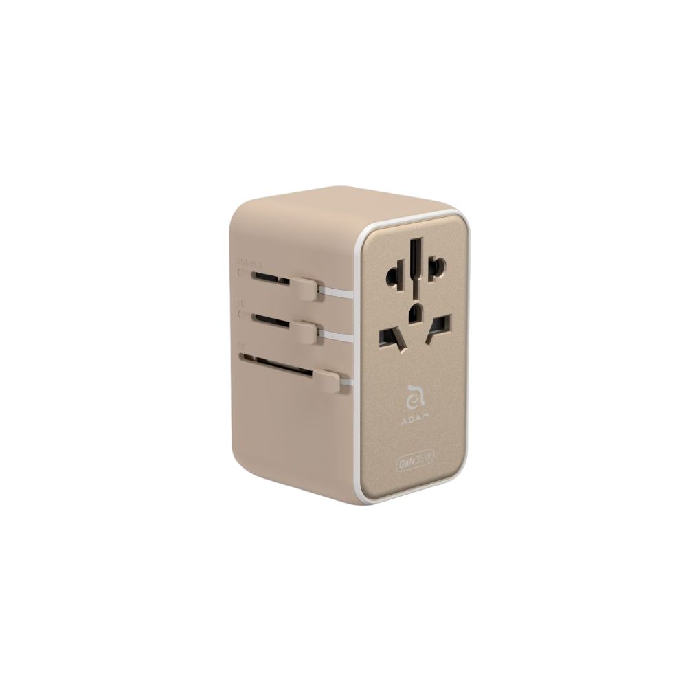 ADAM elements T35L Universal Travel Adapter with Built-In USB-C Cable