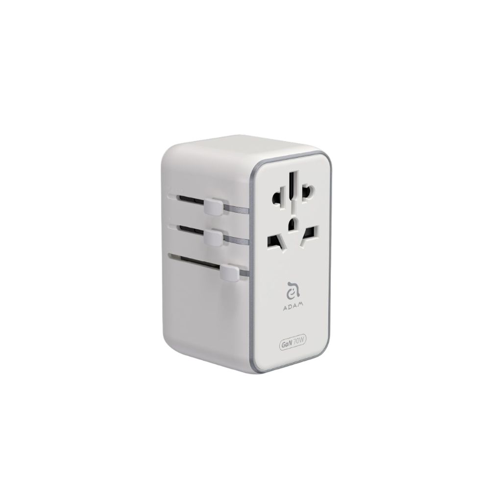 ADAM elements T70L Universal Travel Adapter with Built-In USB-C Cable