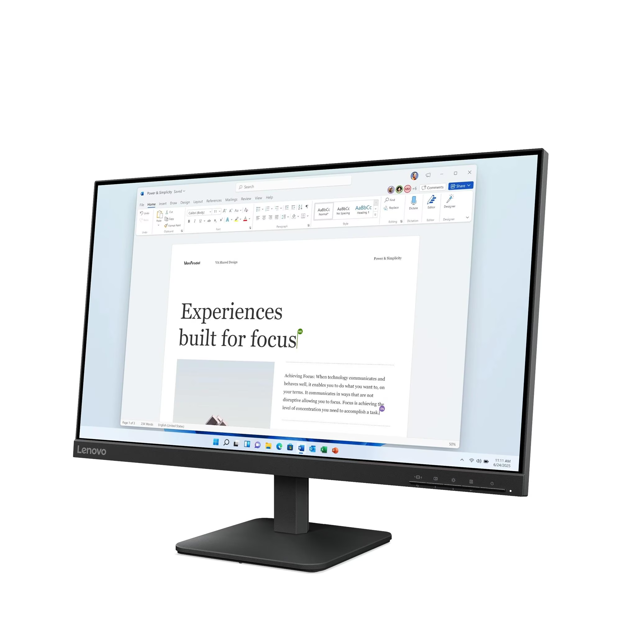 Lenovo L24-4e (68C2KAC1MY) 23.8" Monitor | 1920 x 1080