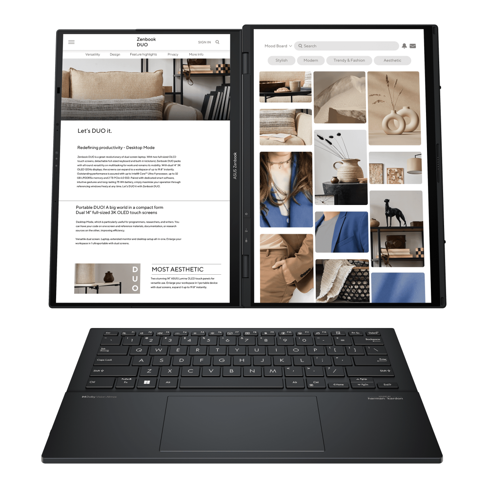 ASUS ZenBook Duo UX8406C-APZ052WS 2 in 1 Laptop | Intel EVO Core Ultra 9-285H