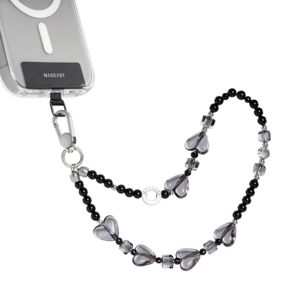 Mageasy Phone Beaded Wrist Strap + Strap Card