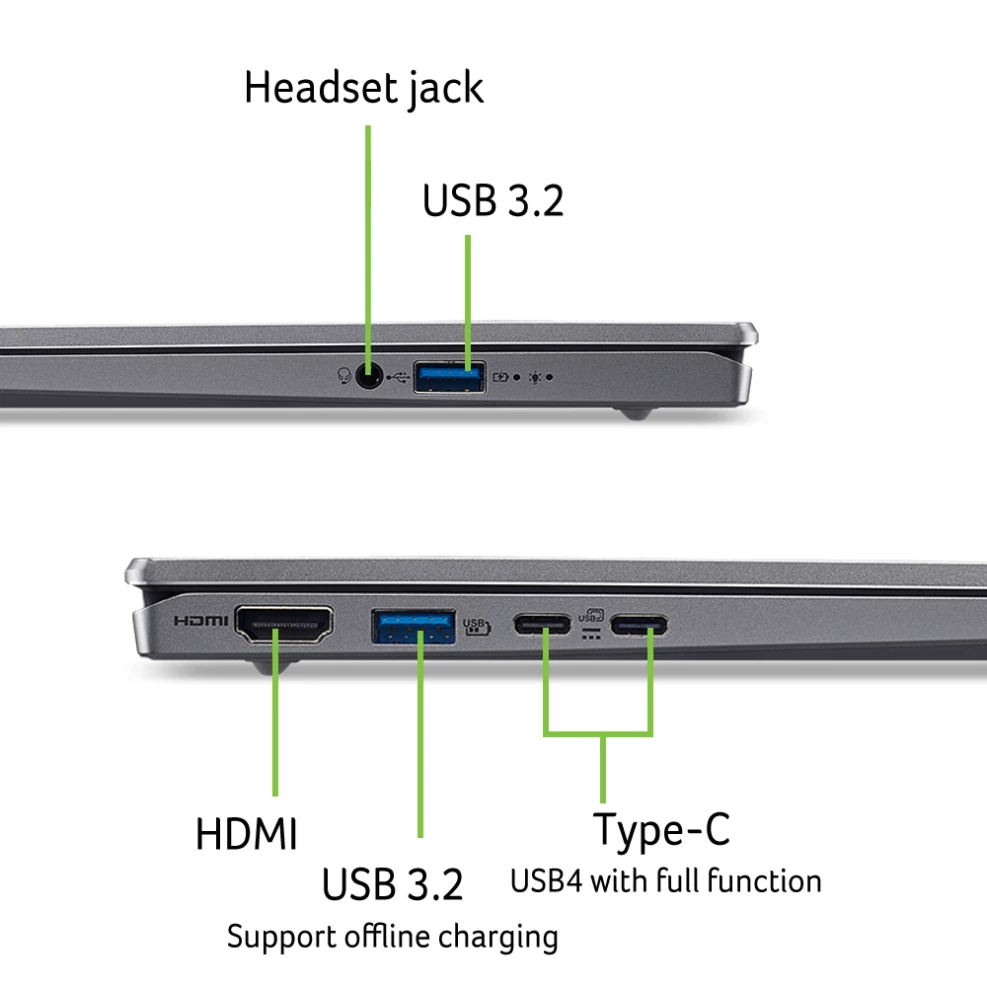 Acer Swift 14 AI SFG14-64-R3UG Laptop | AMD Ryzen AI 5 340 (6C)