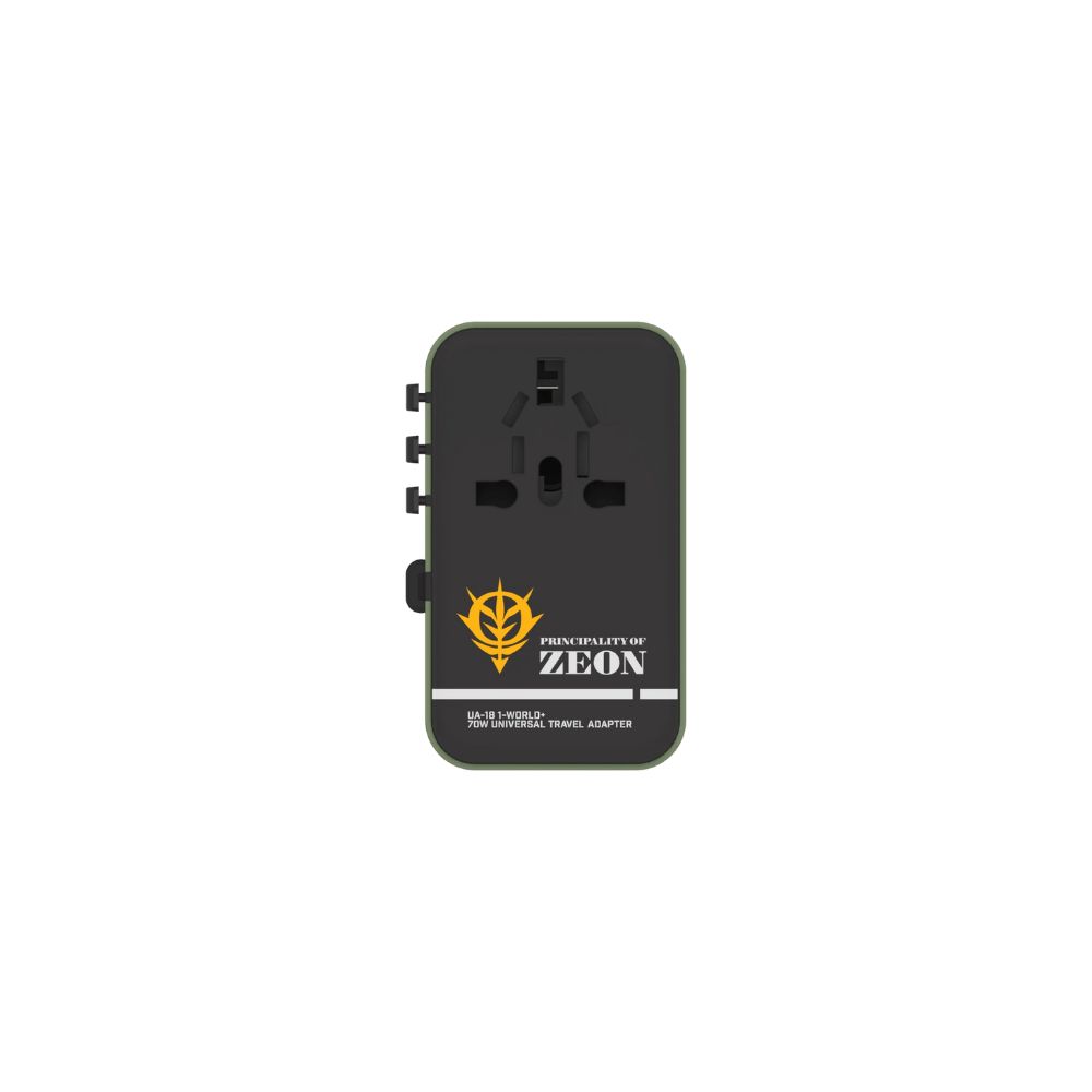 Momax x Gundam 1-World 3 Port Travel Charger with Built-in USB-C Cable