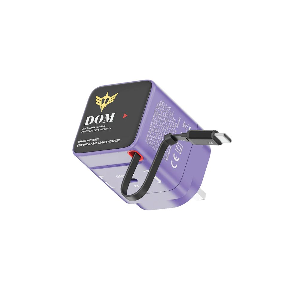Momax x Gundam 1-Charge 65W Charger with Retractable USB-C Cable