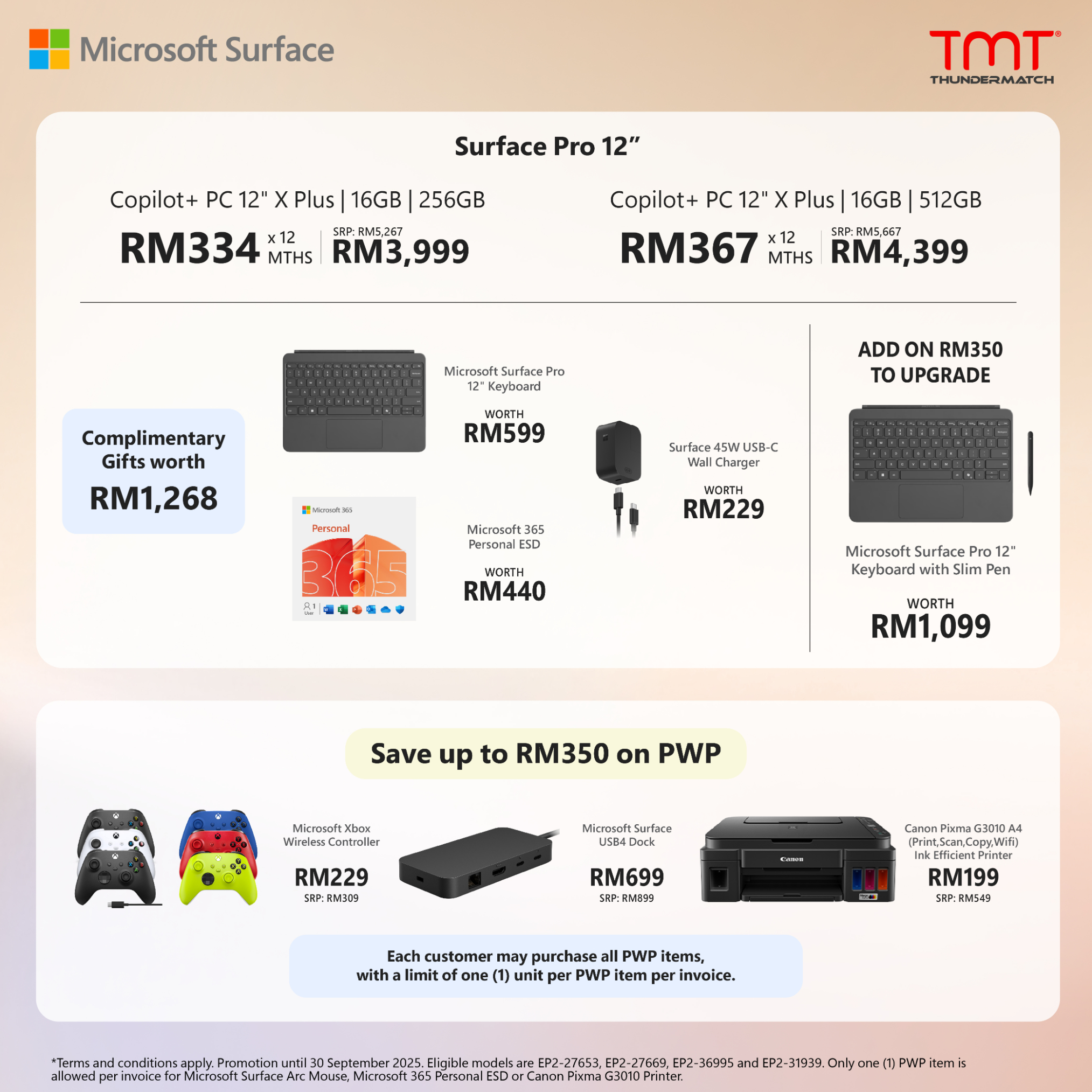 NEW Microsoft Surface Pro 12" | Snapdragon X Plus 8 Cores | 12" Touch