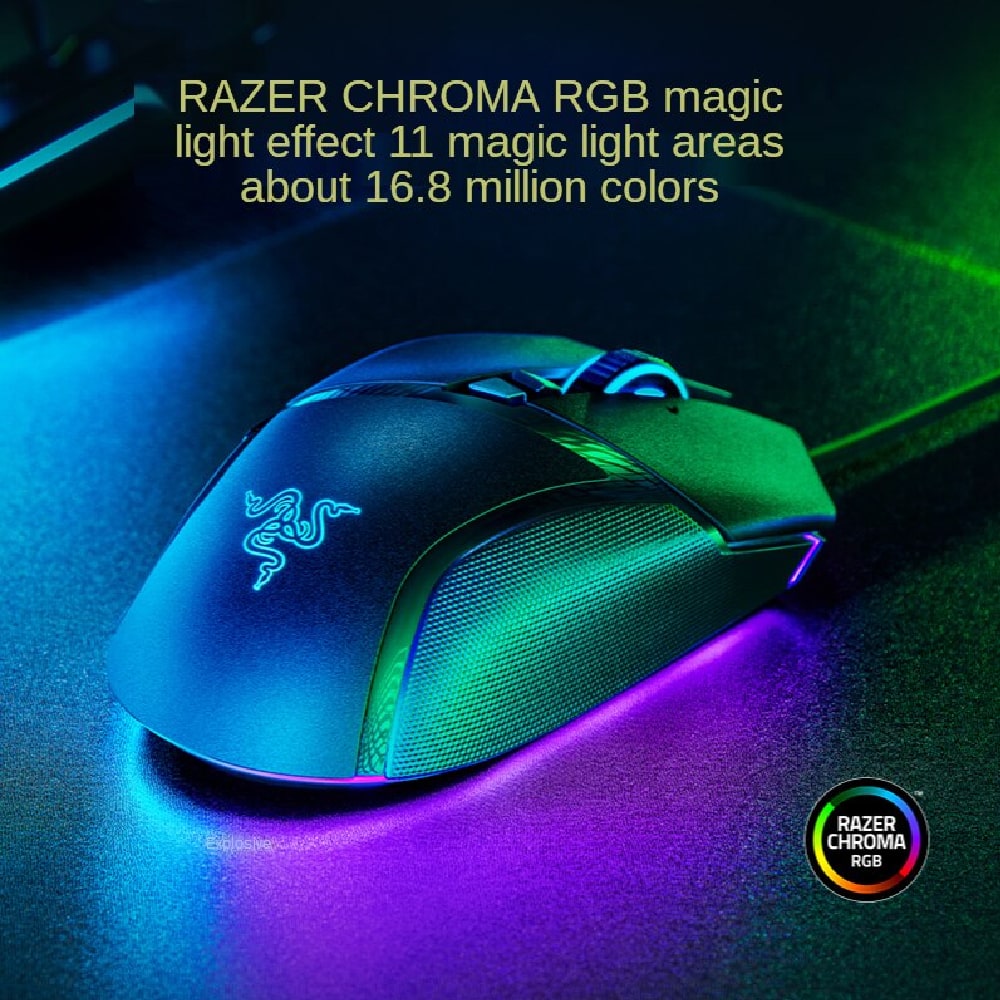 Razer Basilisk V3 Customizable Wired Gaming Mouse with Chroma RGB