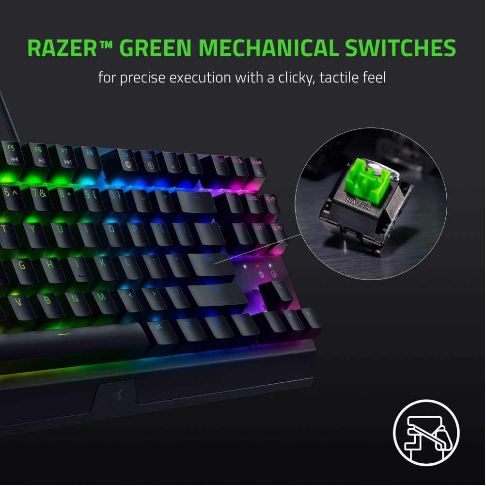 Razer Blackwidow V3 Tenkeyless TKL Compact Mechanical Gaming Keyboard