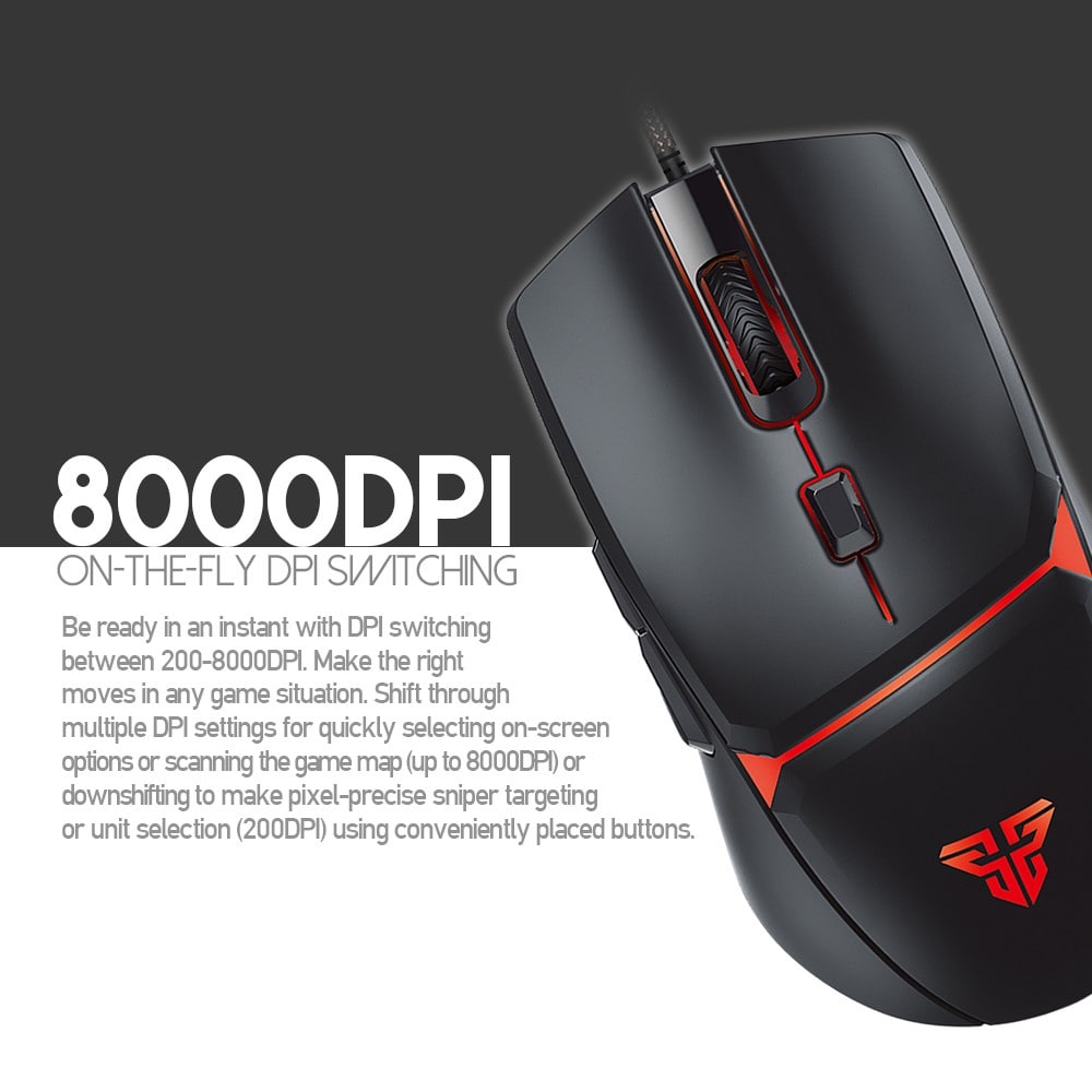 Fantech VX7 Crypto 6D Lightweight Macro Programmable Gaming Mouse (MO31)