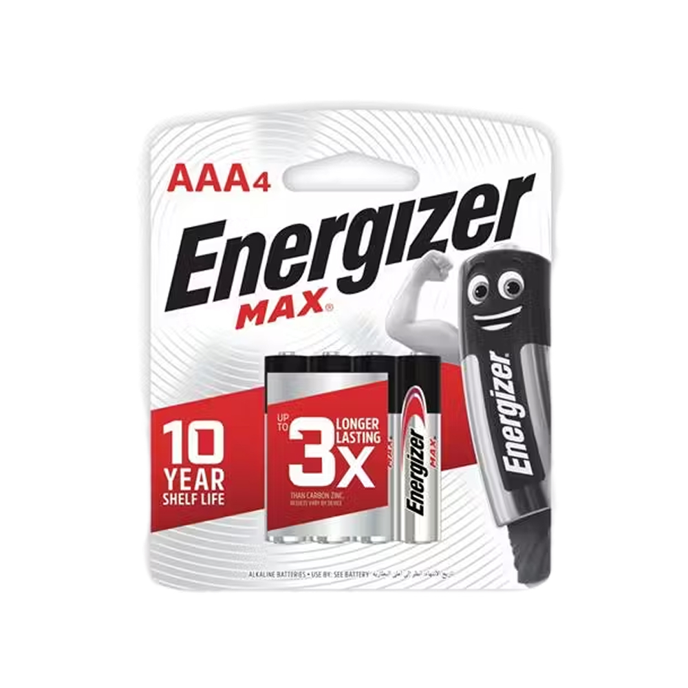 Energizer E92BP8M Max AAA Size Battery - 8pcs