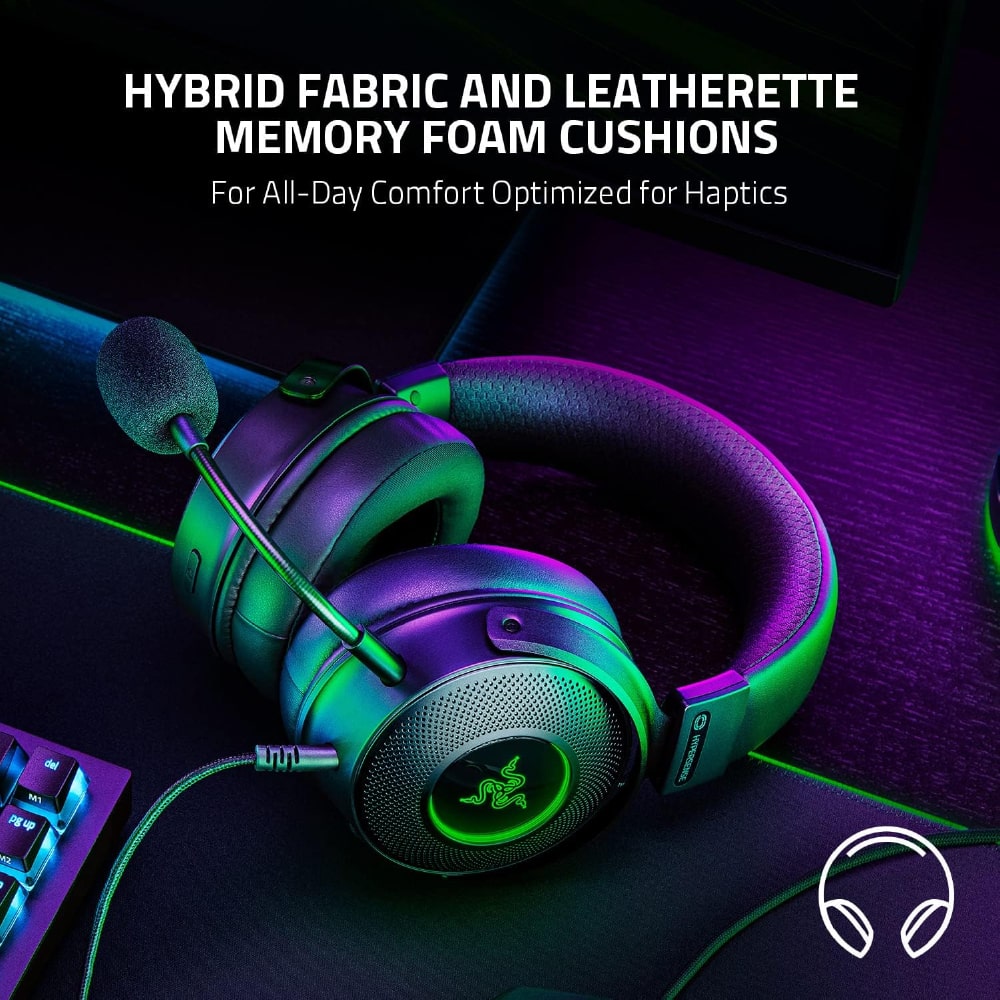 Razer Kraken V3 Hypersense 7.1 Surround Sound Wired USB Gaming Headset