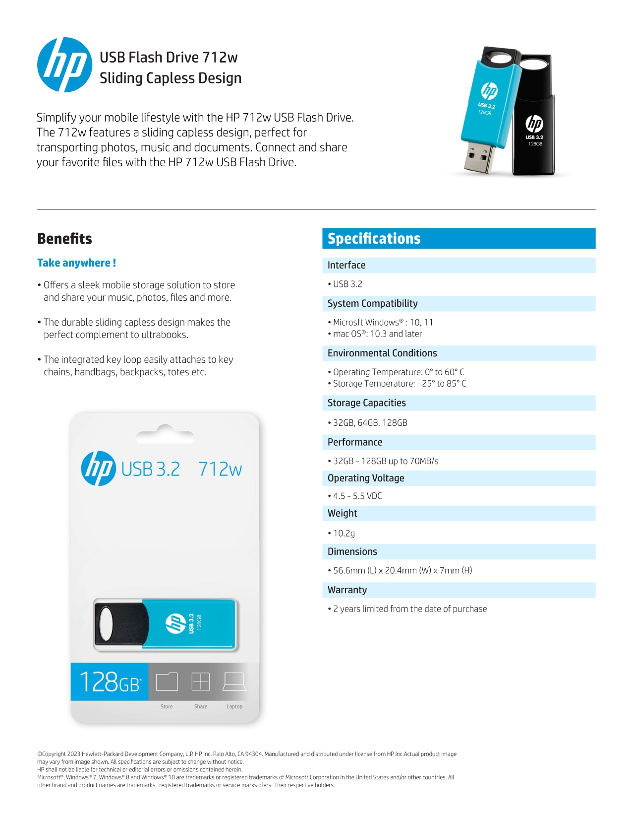 HP 712W USB3.2 Flash Drive