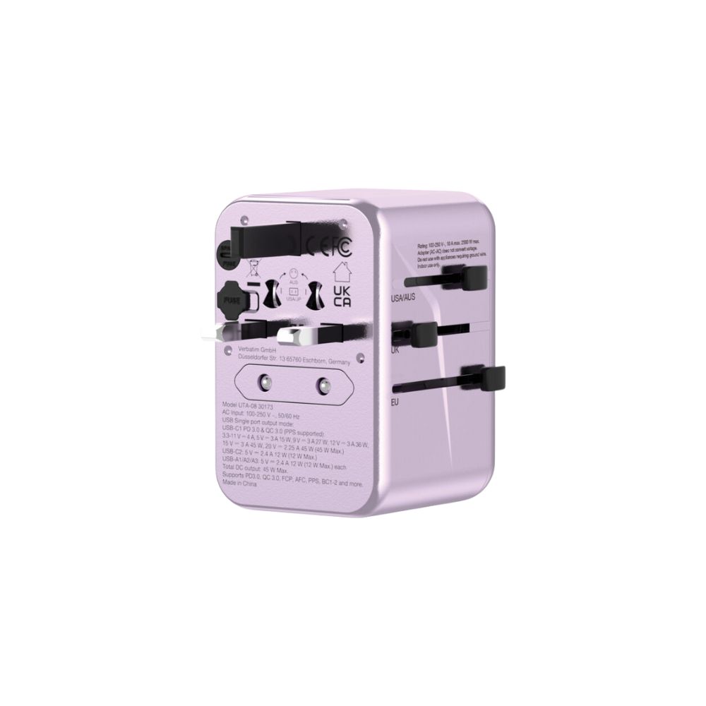 Verbatim UTA-08 5 Port Universal Travel Adapter