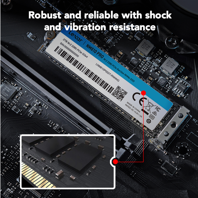 LEXAR M.2 2280 PCIe NVMe Gen3 NM610 PRO SSD