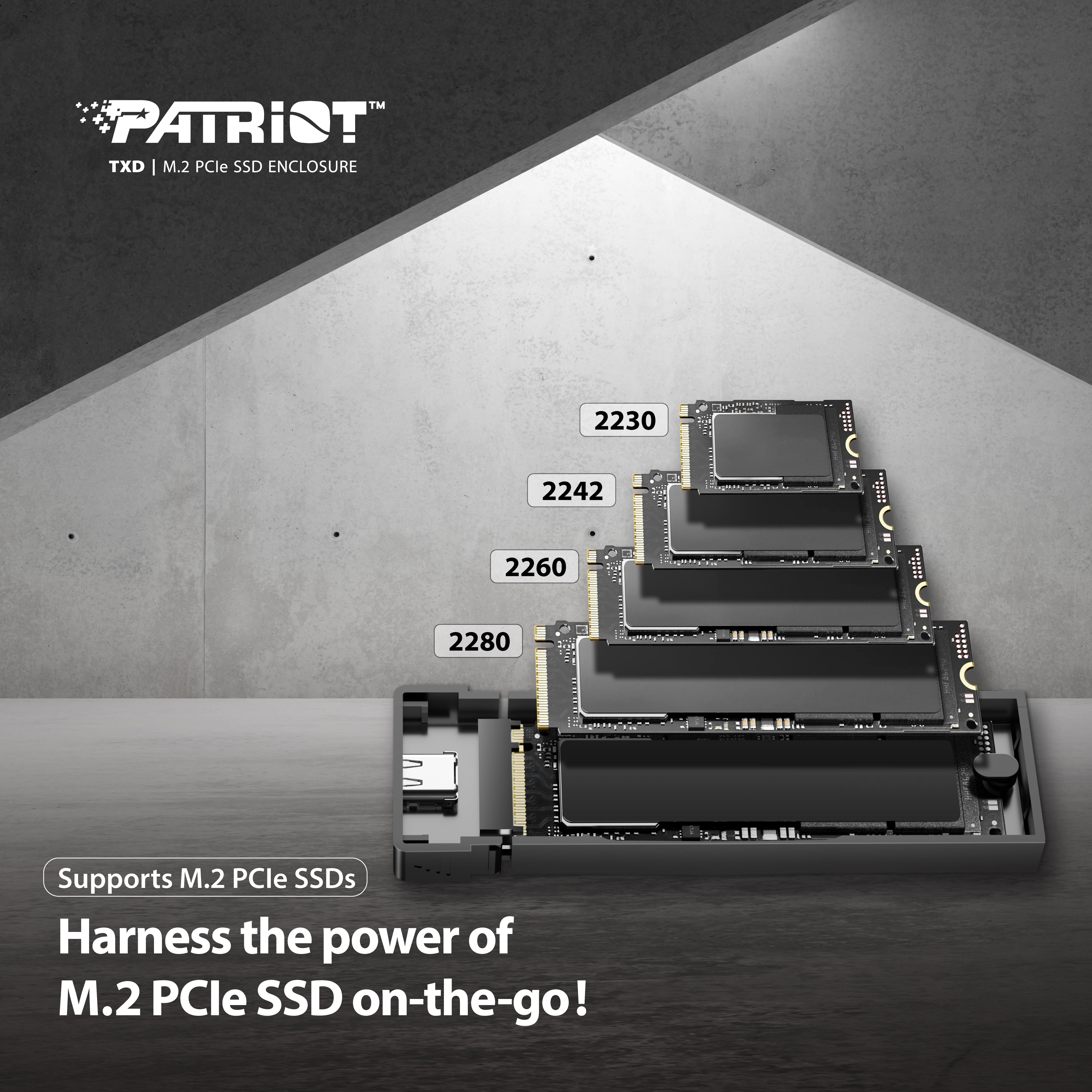 PATRIOT TXD M.2 PCIe NVMe SSD Enclosure