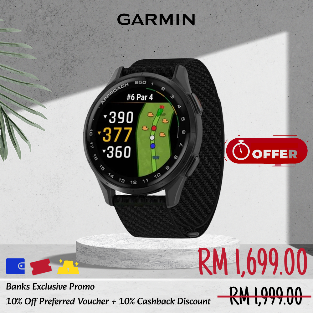 Garmin Approach S50 Advanced GPS Golf Smartwatch