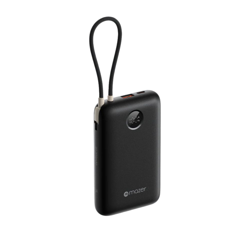 Mazer PowerCharge Link 20V2 Power Bank with Built-in Cable