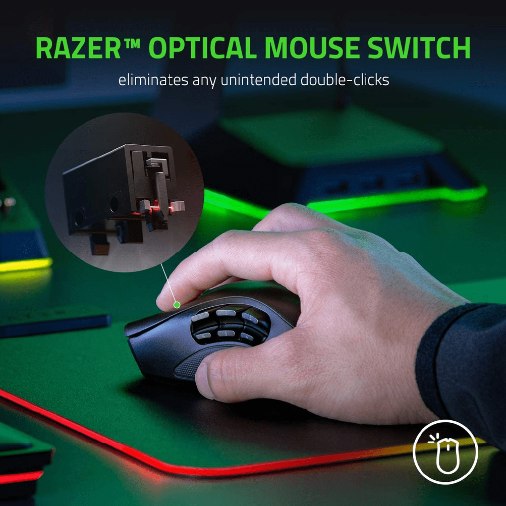 Razer Naga Pro Modular Wireless Mouse with Swappable Side Plates