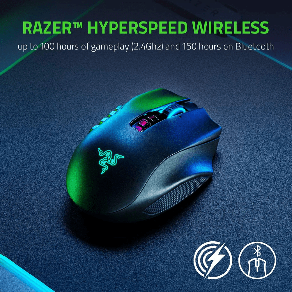 Razer Naga Pro Modular Wireless Mouse with Swappable Side Plates