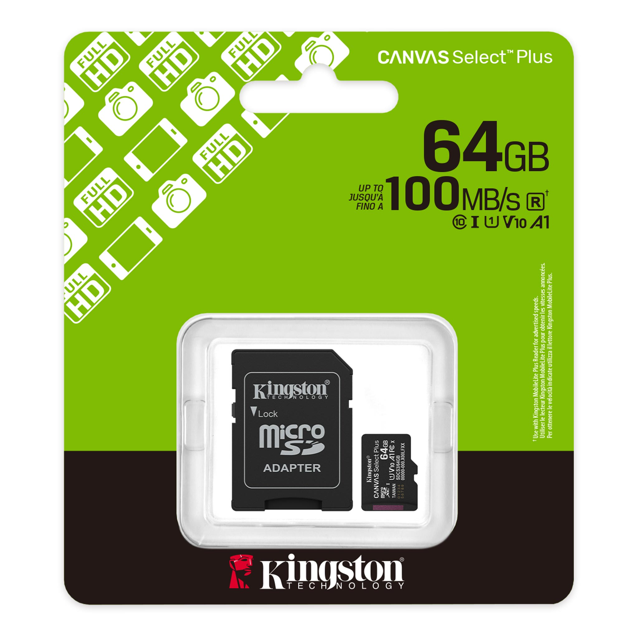 KINGSTON MicroSD Canvas Select Plus Gen3 Memory Card