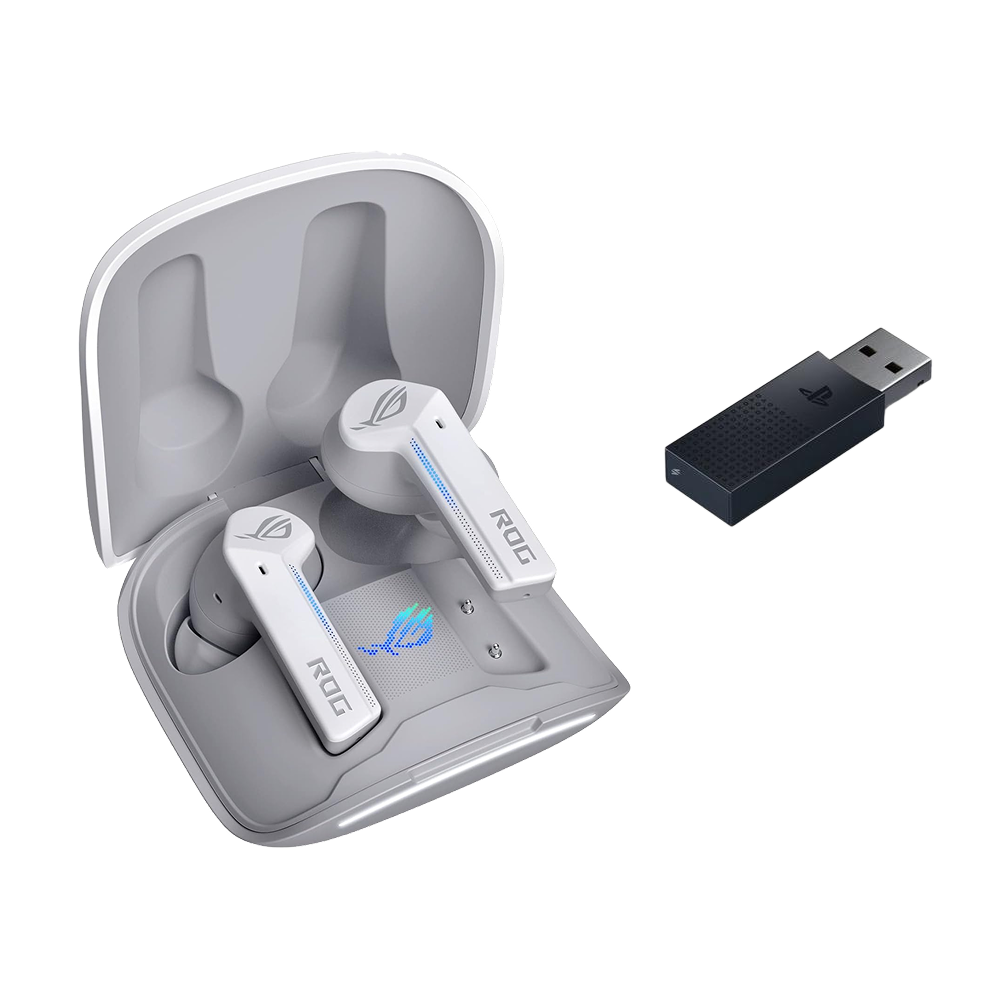 (Online Exclusive) Playstation Link USB Adapter + ASUS ROG Cetra True Wireless White