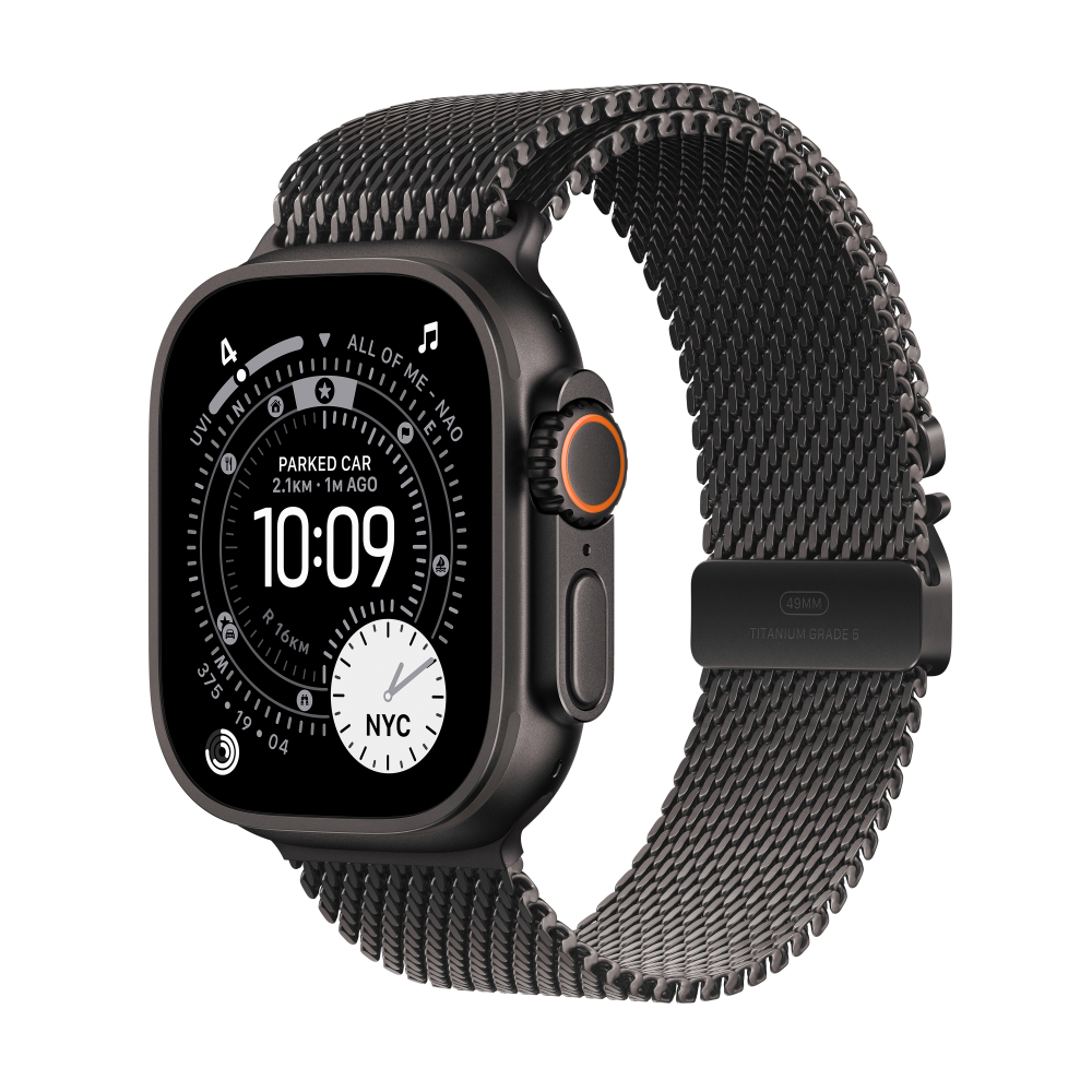 Apple Watch Ultra 3 Titanium Case with Milanese Loop (GPS + Cellular)