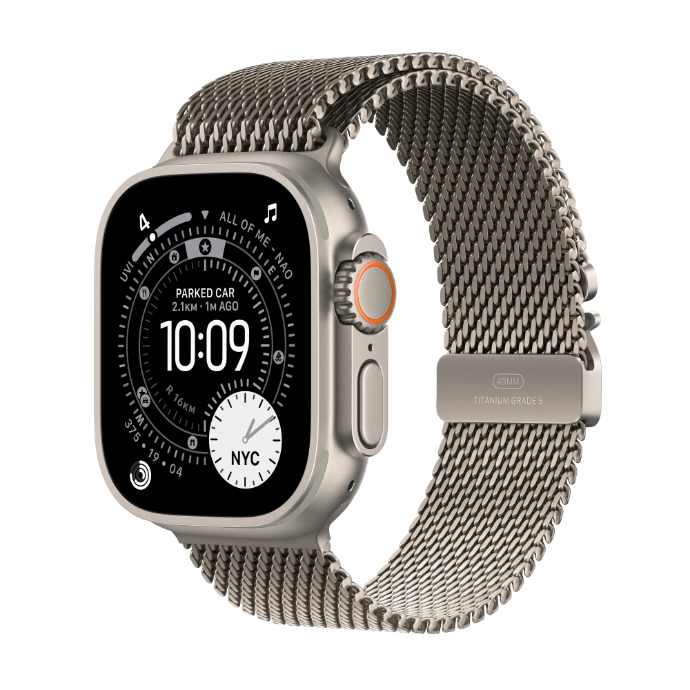 Apple Watch Ultra 3 Titanium Case with Milanese Loop (GPS + Cellular)