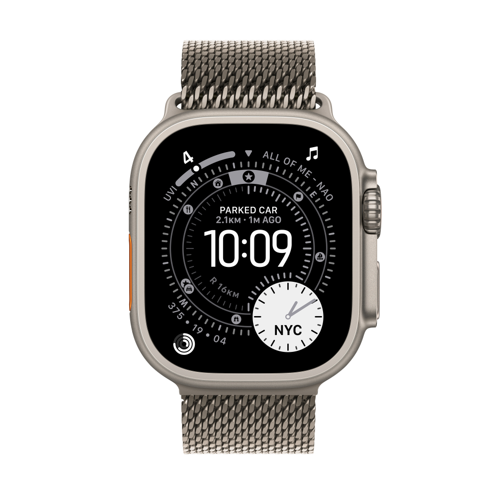 Apple Watch Ultra 3 Titanium Case with Milanese Loop (GPS + Cellular)