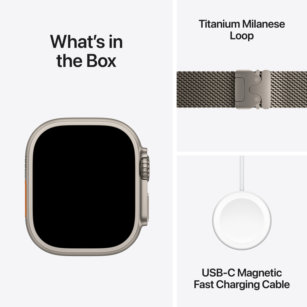 Apple Watch Ultra 3 Titanium Case with Milanese Loop (GPS + Cellular)