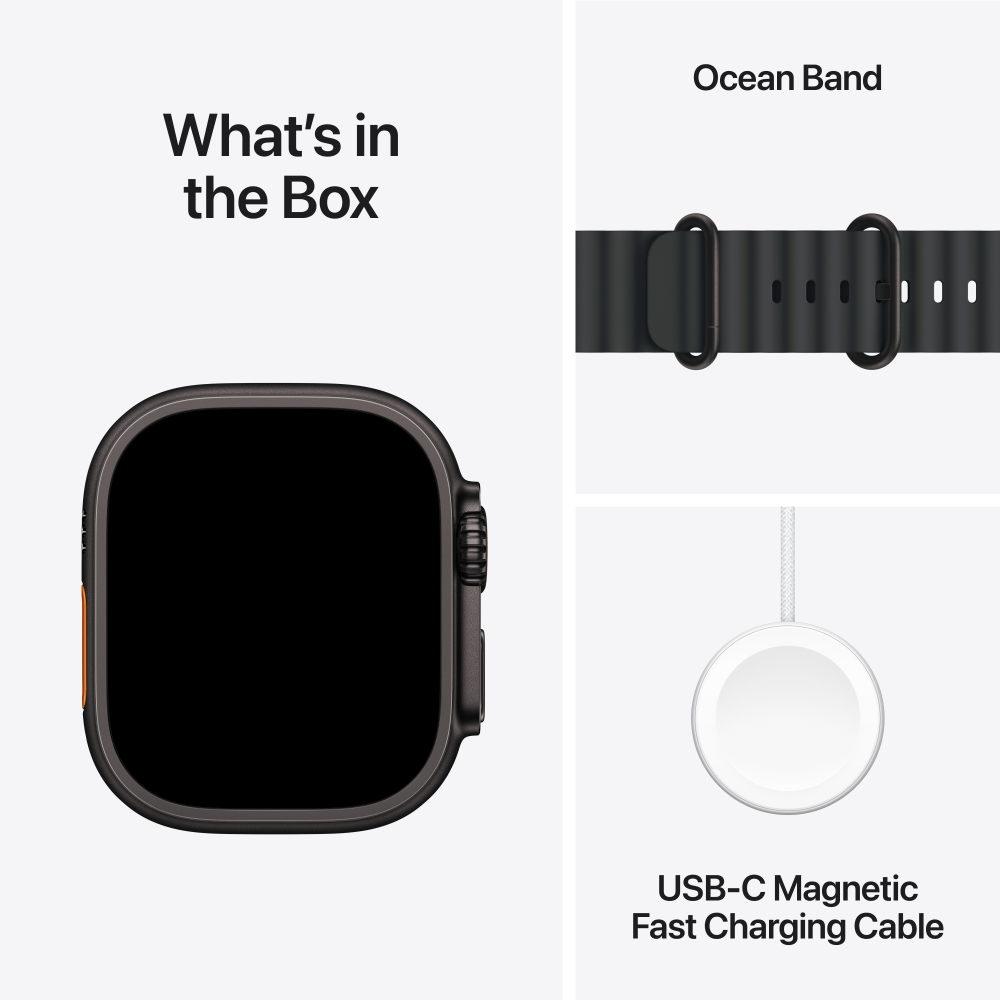 Apple Watch Ultra 3 Titanium Case with Ocean Band (GPS + Cellular)