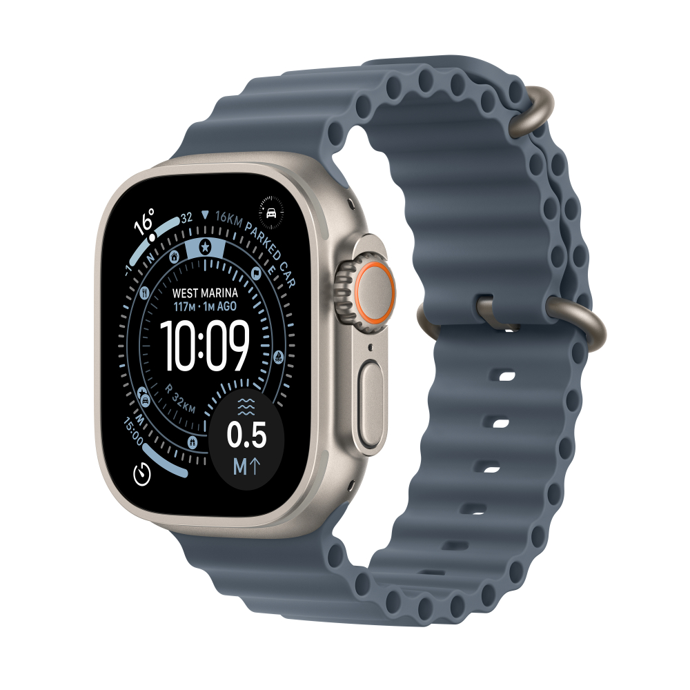 Apple Watch Ultra 3 Titanium Case with Ocean Band (GPS + Cellular)