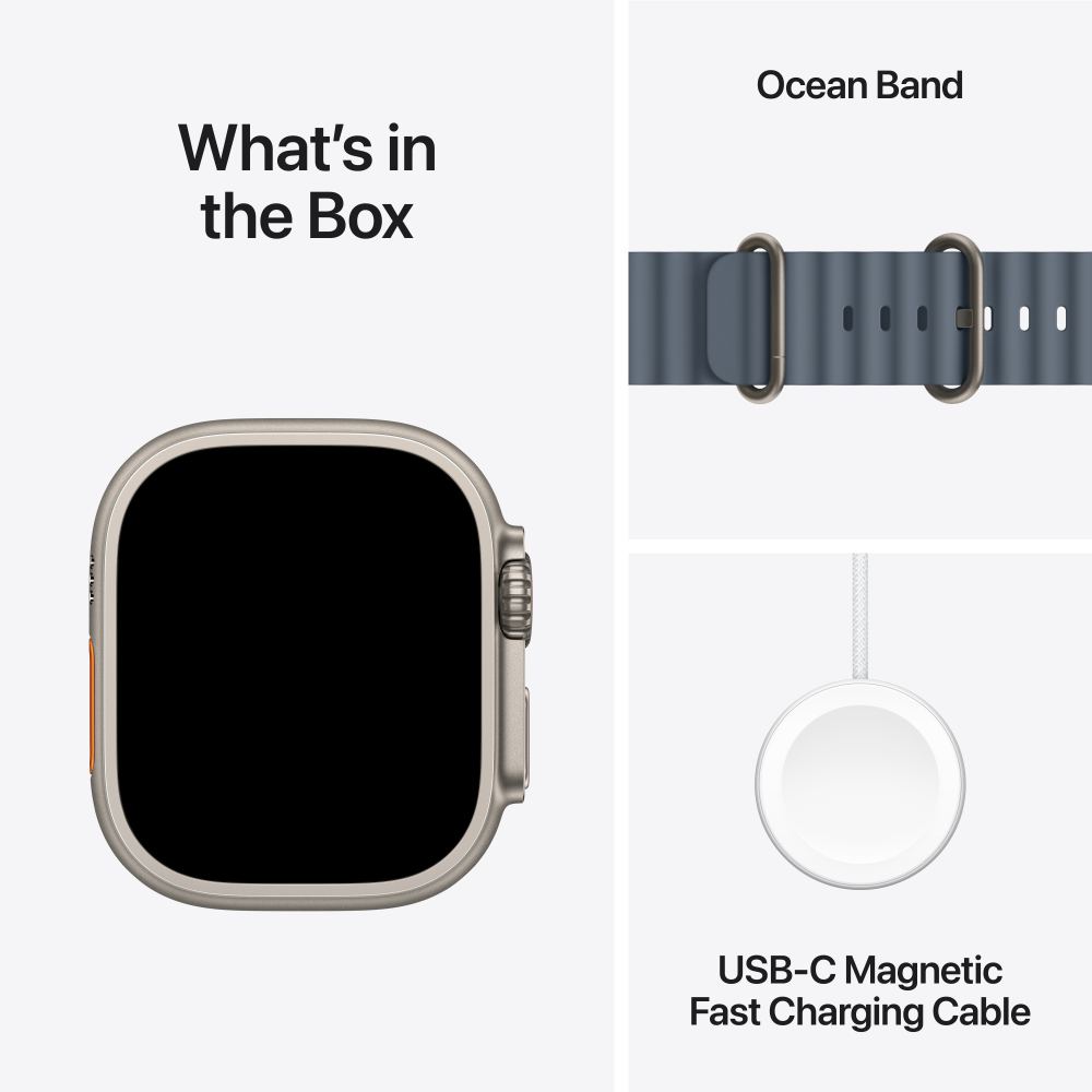 Apple Watch Ultra 3 Titanium Case with Ocean Band (GPS + Cellular)