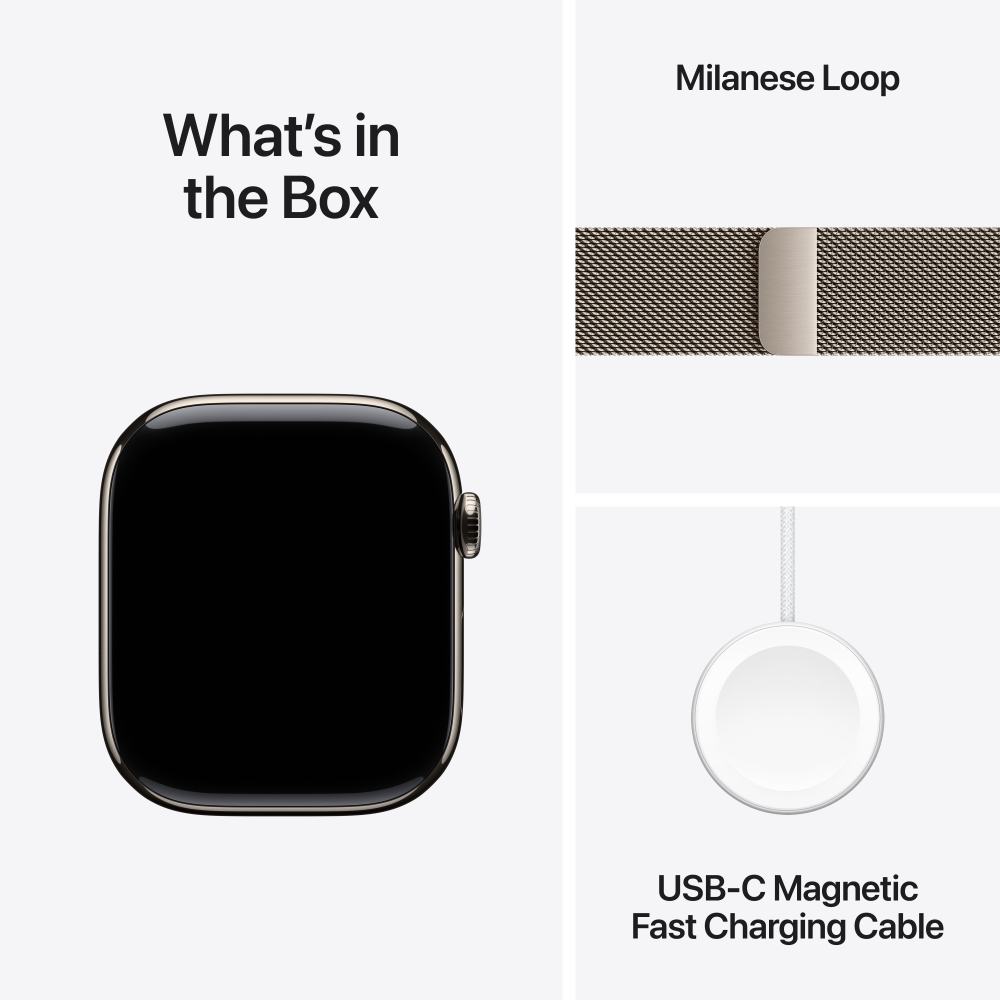 Apple Watch Series 11 Titanium Case with Milanese Loop (GPS + Celullar)