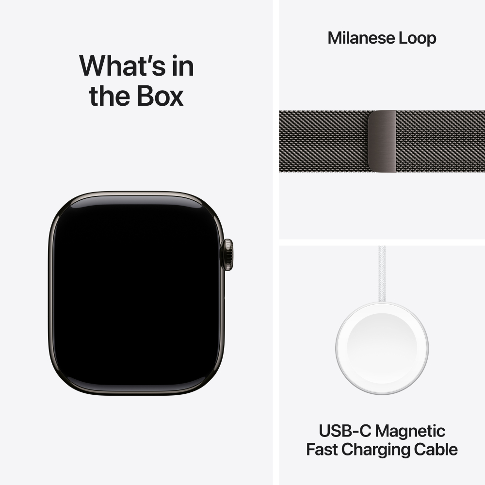 Apple Watch Series 11 Titanium Case with Milanese Loop (GPS + Celullar)