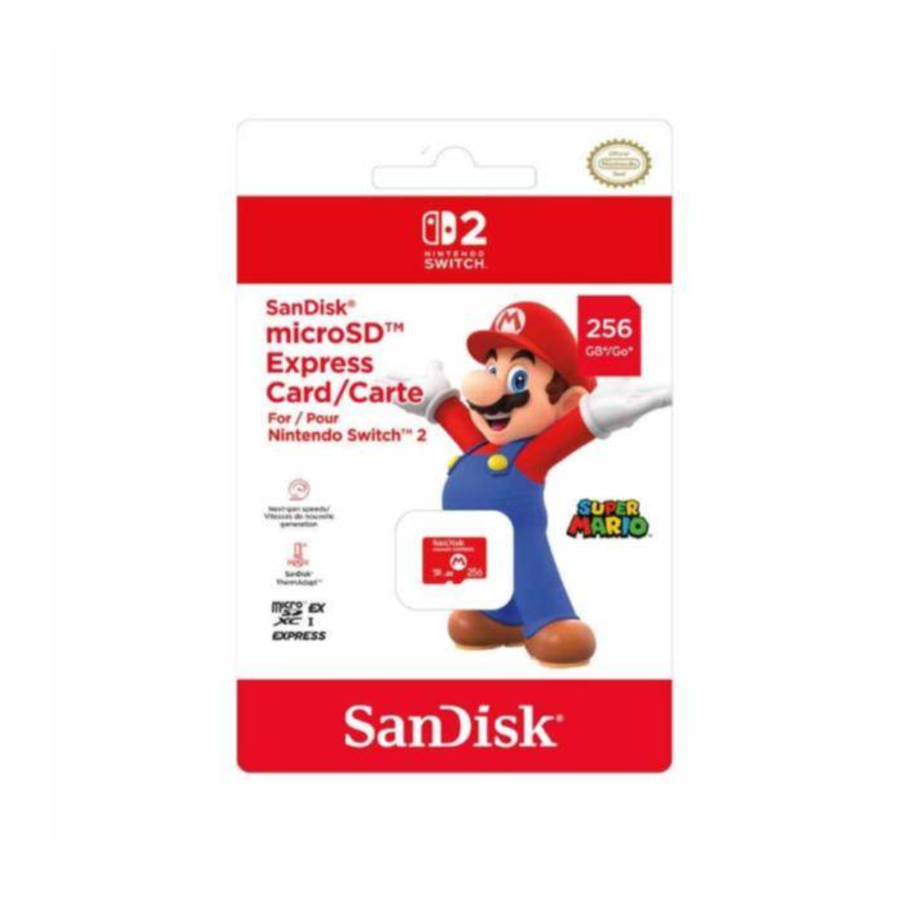 SanDisk MicroSD EXpress Nintendo Switch 2 Mario EX-I Memory Card