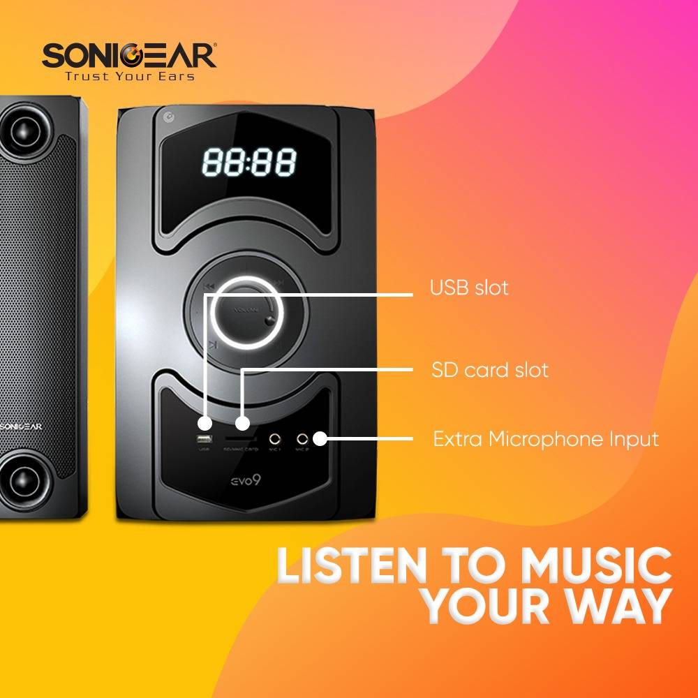 (2021) SonicGear EVO 9 BTMI 2.1 Bluetooth Speaker