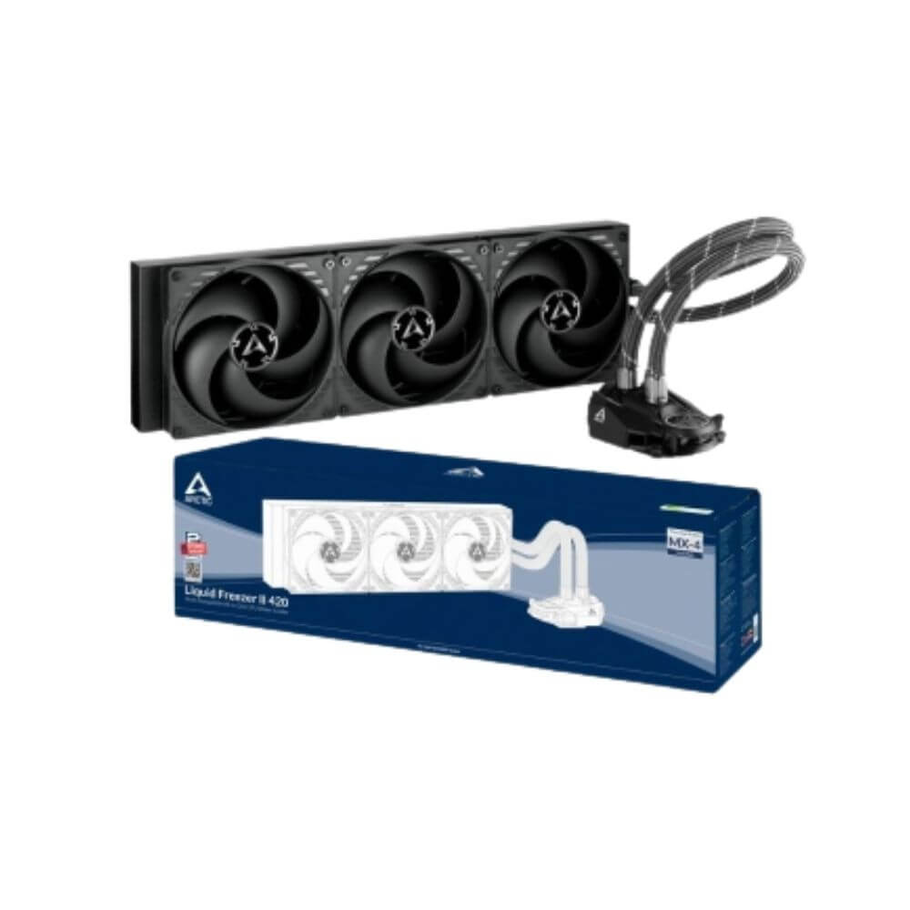Arctic Cooling Liquid Freezer II 420 AIO Liquid Cooling CPU Cooler | 420mm Radiator | 3*14CM | 72.8CFM | Pre-applied MX-4 | ACFRE00092A | 6 Years Limited Warranty