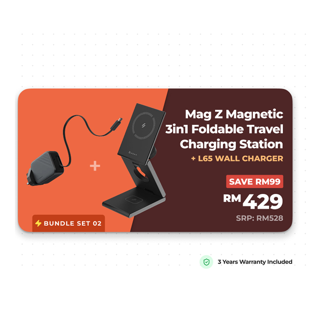 [Bundle Savings] ADAM elements L65 GaN 65W Wall Charger with Built-In USB-C Cable