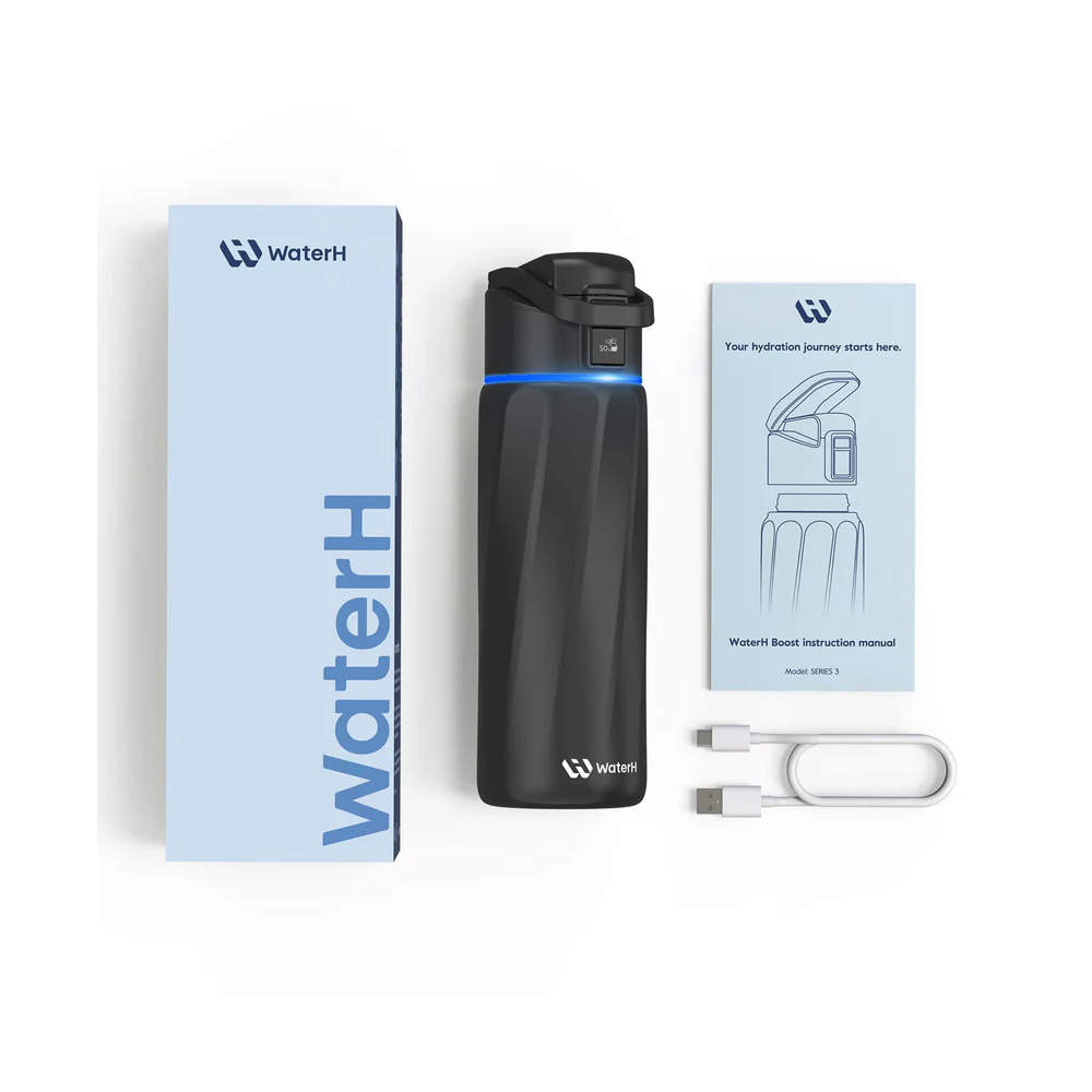 WaterH Boost Hydration Tracking Smart Water Bottle 710mL