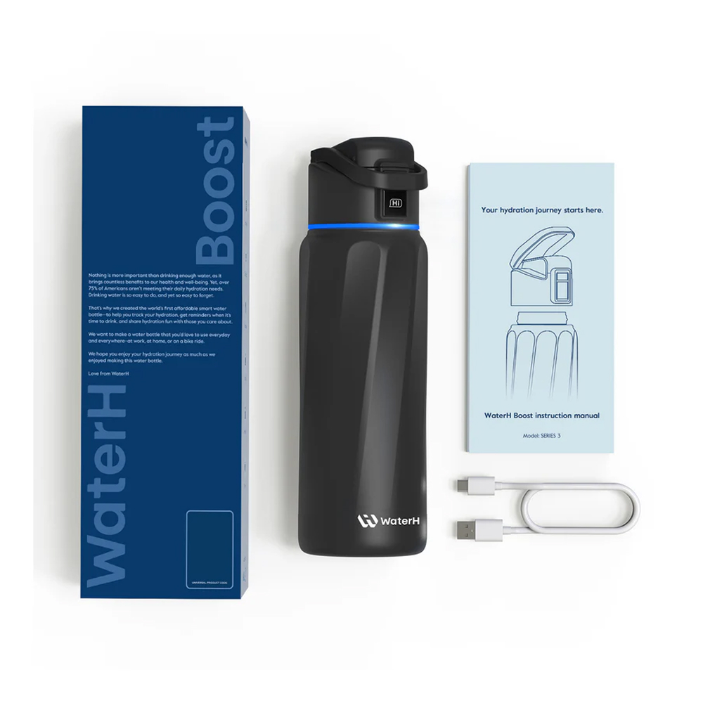 WaterH Boost Hydration Tracking Smart Water Bottle 946mL