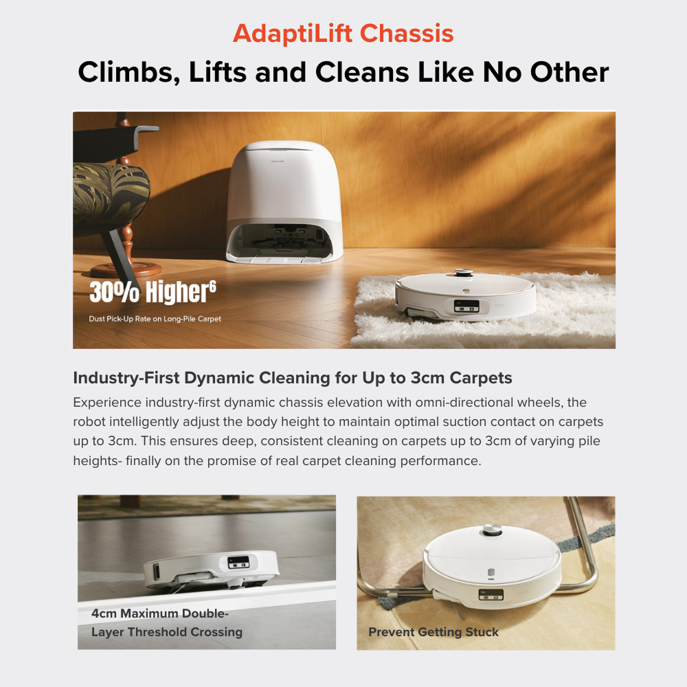 Roborock Qrevo Curv 2 Pro | 100°C Hot Water Mop Wash | 25000 Pa | 0% Hair Tangle